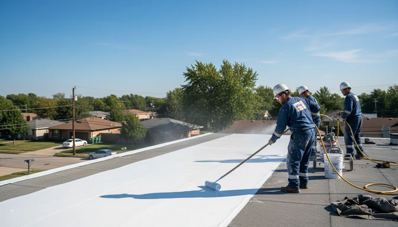 Commercial roof coating in Elsa, TX near me